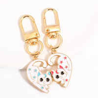 Porte-clés kawaii Chat coeur