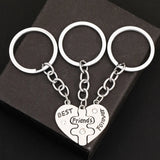 Porte-clés amitié 3 parties