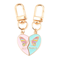 Porte clés Amitié Papillon Bleu