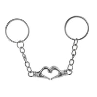Porte Clés Coeur Mains 2 Parties