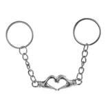 Porte Clés Coeur Mains 2 Parties