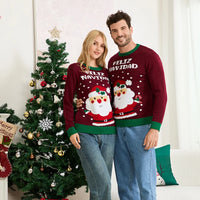 Pull Noël Bordeaux