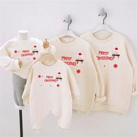 Pull Beige Noel Parent Enfant