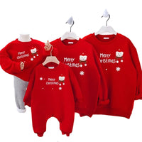 Pull Parent Bébé Rouge Noel