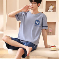 Pyjama Bleu Coeur Homme