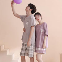 Pyjama matière gaufré couple
