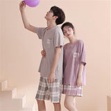 Pyjama matière gaufré couple