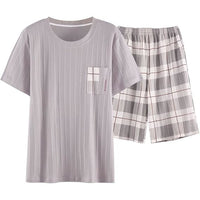 Pyjama Gaufré Homme Gris