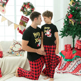 pyjama noel pere fils rouge noir