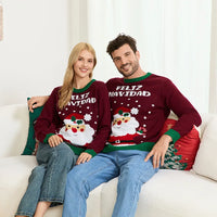 Sweat Couple Noel Bordeaux