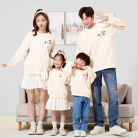 Sweat beige happy famille