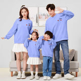 Sweat bleu famille