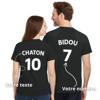Tee Shirt Foot Personnalisé Couple