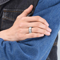 anneau acier homme
