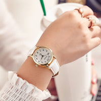 Montre cuir blanc femme