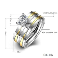 Bague Couple Acier Inoxydable