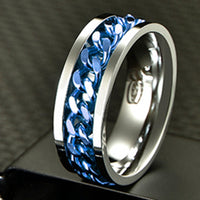 bague tournante argent