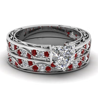 bague solitaire rouge