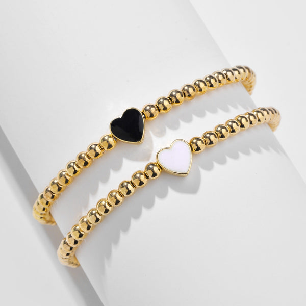 bracelet perle femme doré