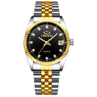 montre homme argent doré