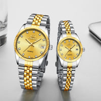 montre argenté et doré femme homme