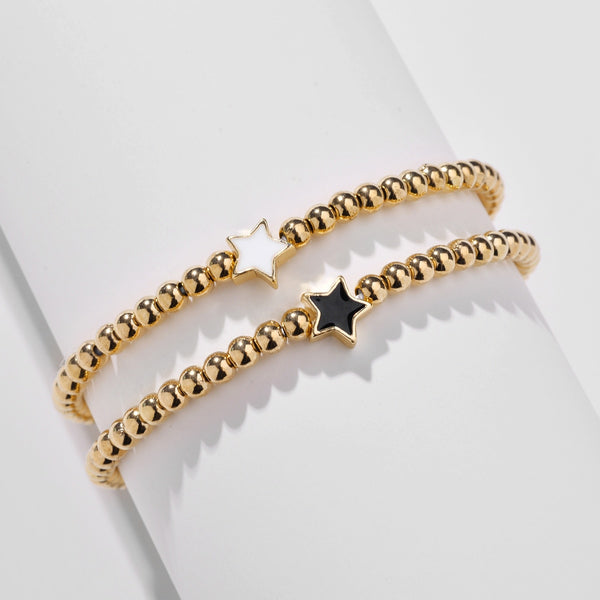 bracelet Etoile perle doré
