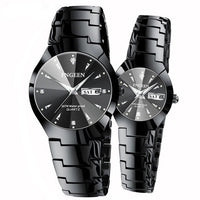 montre femme acier inoxydable noir