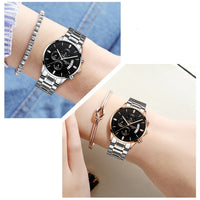 montre doré et argenté