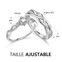 Bague Couple Enlacé
