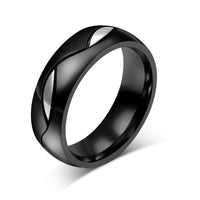 bague noir homme en acier