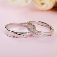 Bague duo couple argent