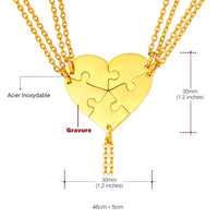 Collier avec 5 Cœurs Personnalisé