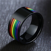 Bague LGBT Noir