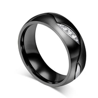 anneau noir femme