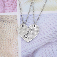Collier Puzzle Coeur 2 Soeurs