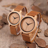 montre homme bois et cuir