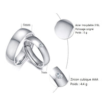 Bague Couple Gravure