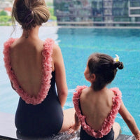 Maillot de Bain reflief mere fille