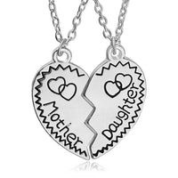 Collier Moitié de Coeur Mère Fille