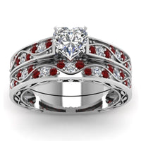 bague argent rouge femme