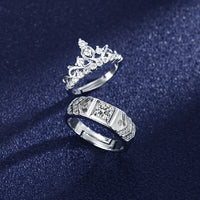 alliance bague couronne argent