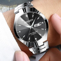 montre acier argent homme