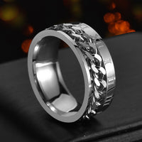 Bague tournante homme acier