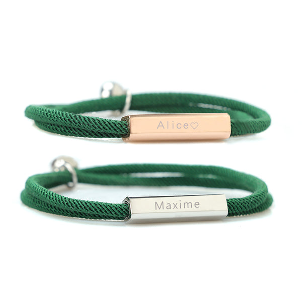 Bracelet Couple Vert