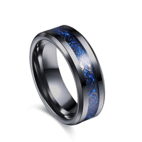 bague noir bleu homme