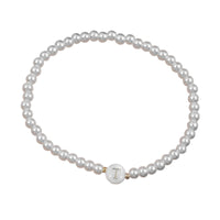Bracelet Perle Blanche Lettre