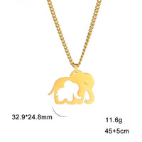 Pendentif Eléphant Bébé Maman
