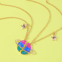 Collier Saturne Multicolore