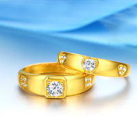 Bague Moissanite Argent-Doré