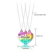 Collier Trio de Copines Coeur